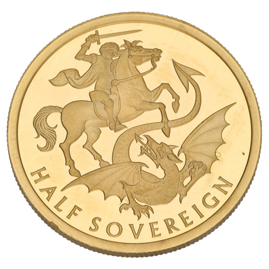 22ct Gold Queen Elizabeth II Half Sovereign Coin 2020