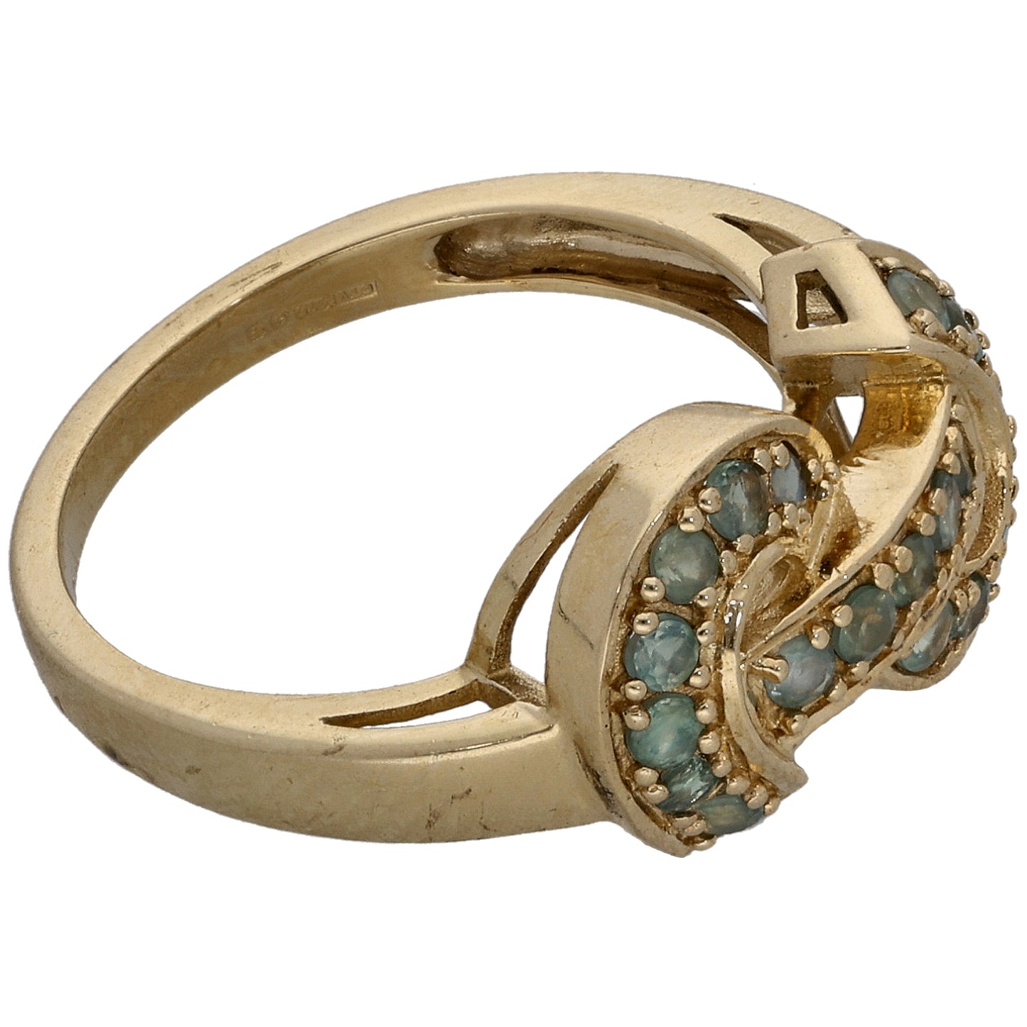 9ct Gold Chrysoberyl Dress/Cocktail Ring Size N