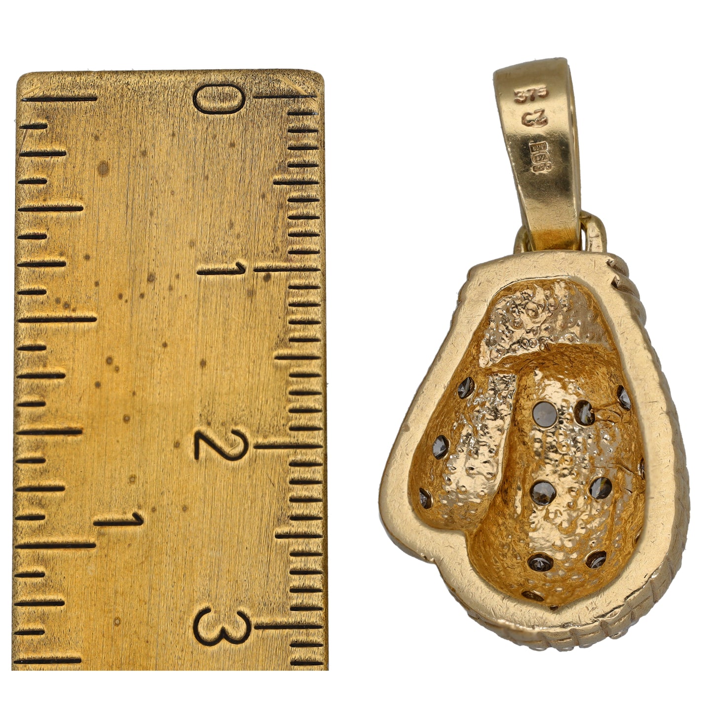 9ct Gold Cubic Zirconia Boxing Glove Pendant