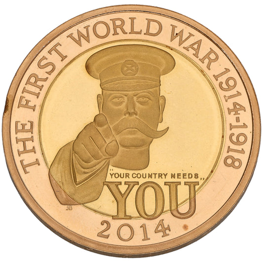 22ct Gold The First World War Two Pounds Coin 2014