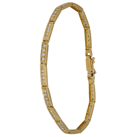 9ct Gold Cubic Zirconia Line/Tennis Bracelet