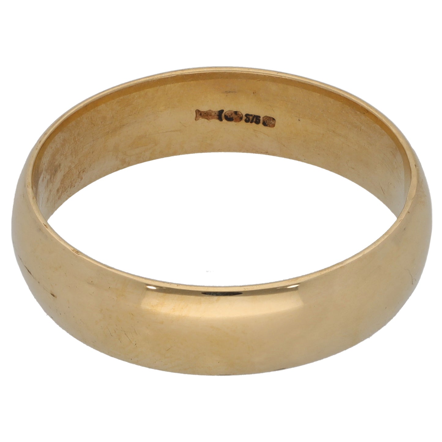 9ct Gold Plain Wedding Ring Size X