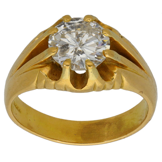 18ct Gold 2.00ct Diamond Solitaire Ring Size Q