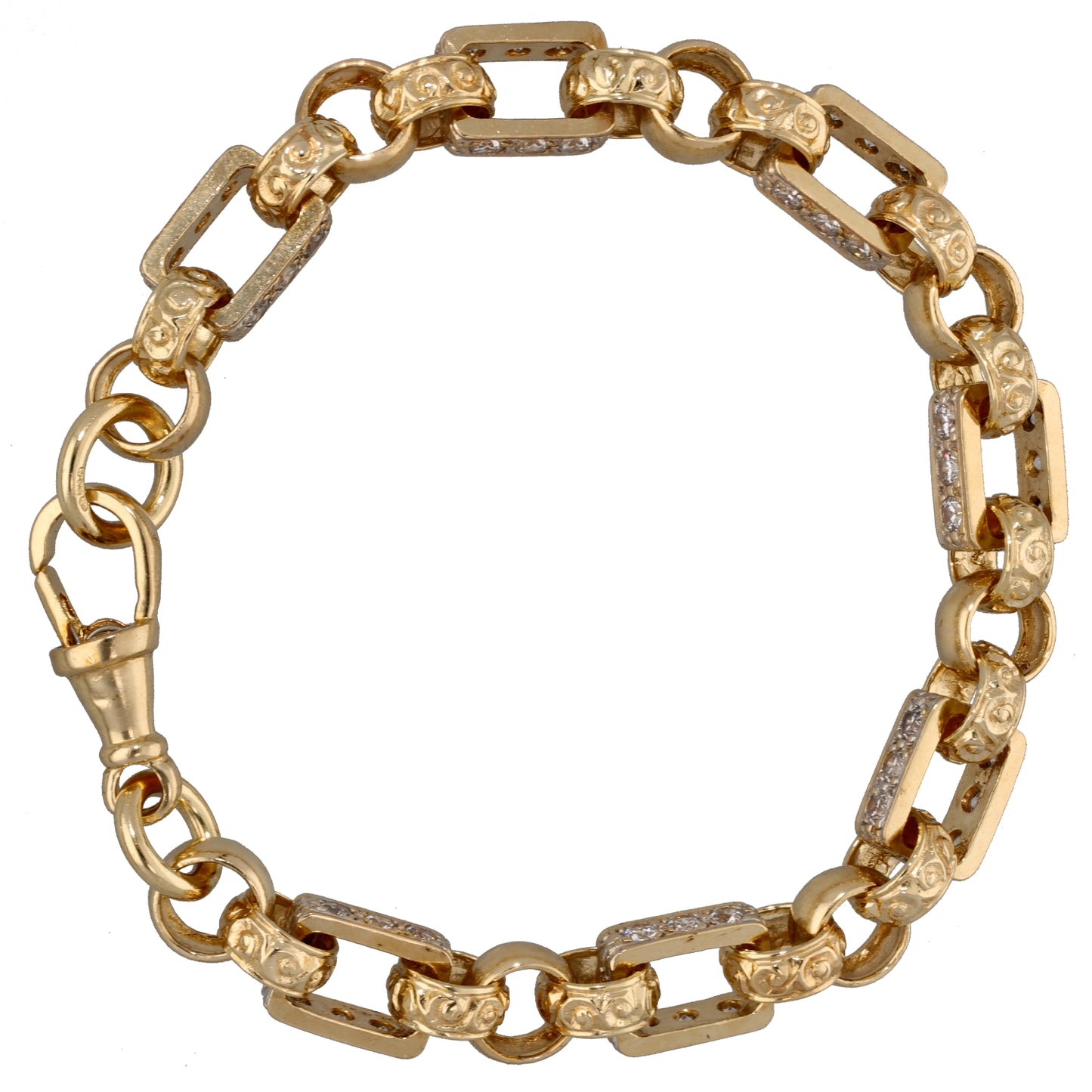 9ct Gold Cubic Zirconia Alternative Bracelet