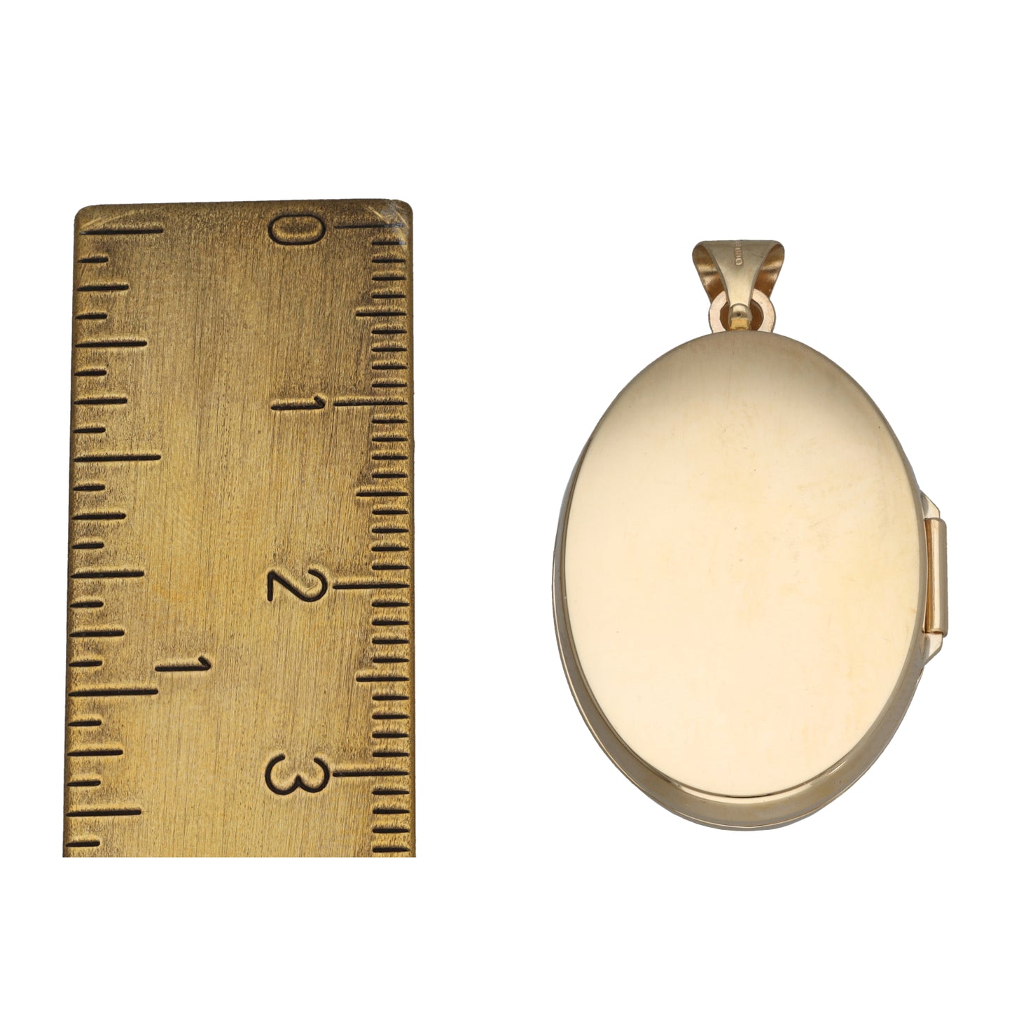 9ct Gold Patterned Locket Pendant