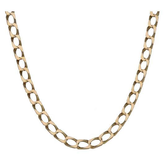 9ct Gold Curb Chain 18"