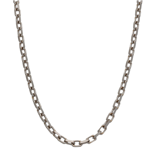 9ct White Gold Belcher Chain 20"