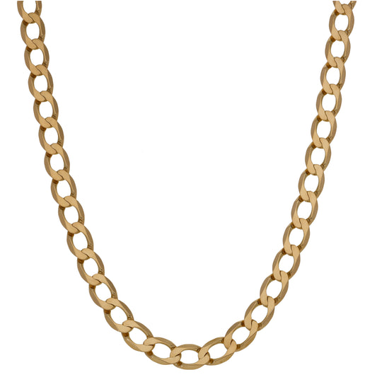 9ct Gold Curb Chain 22"