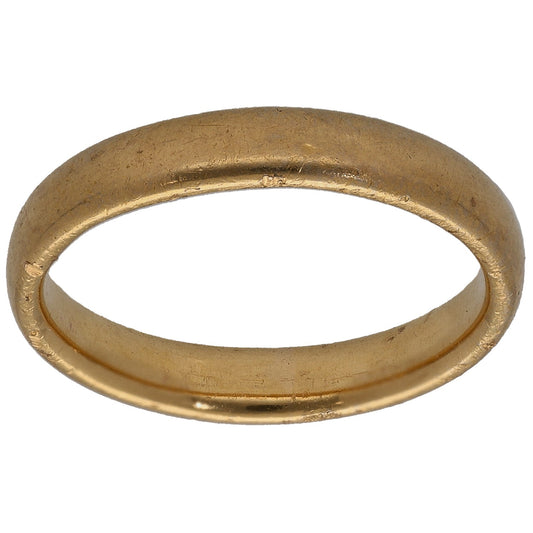 22ct Gold Plain Wedding Ring Size L