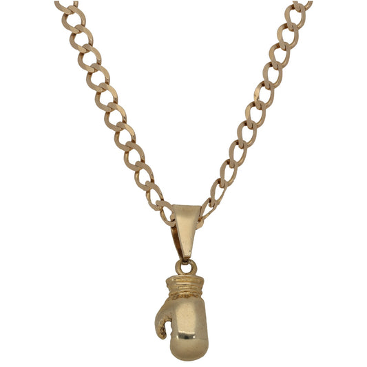9ct Gold Boxing Glove Pendant With Chain