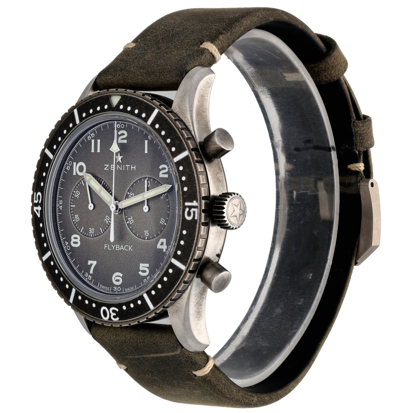 Zenith Pilot Cronometro Tipo CP-2 Flyback 11.2240.405/21.C773 43mm PVD Stainless Steel Watch