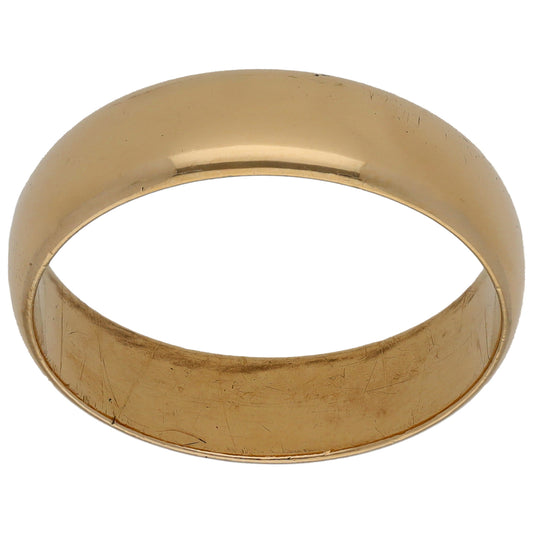 9ct Gold Plain Wedding Ring Size T