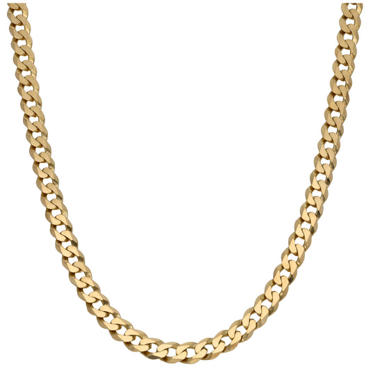 9ct Gold Curb Chain 18"