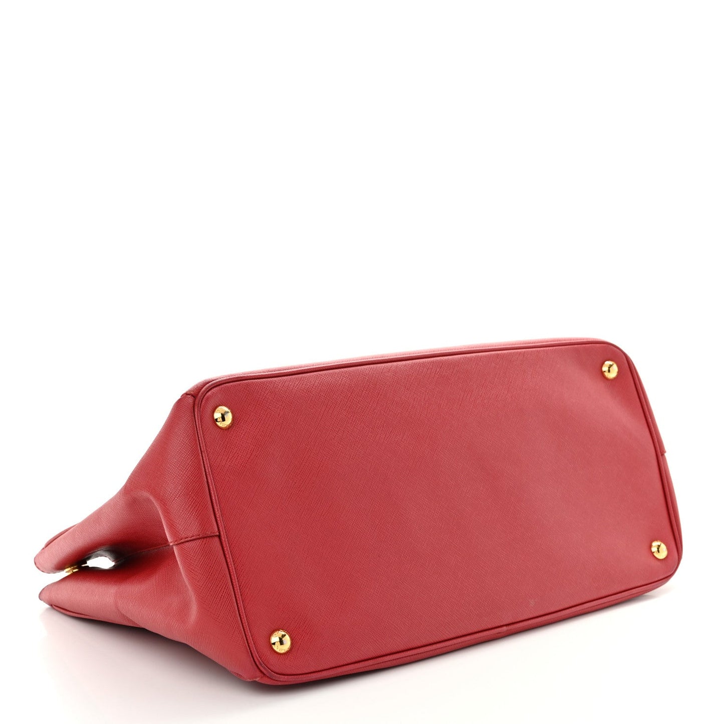 Prada Galleria Double Zip Tote Saffiano Leather Bag - Fuoco