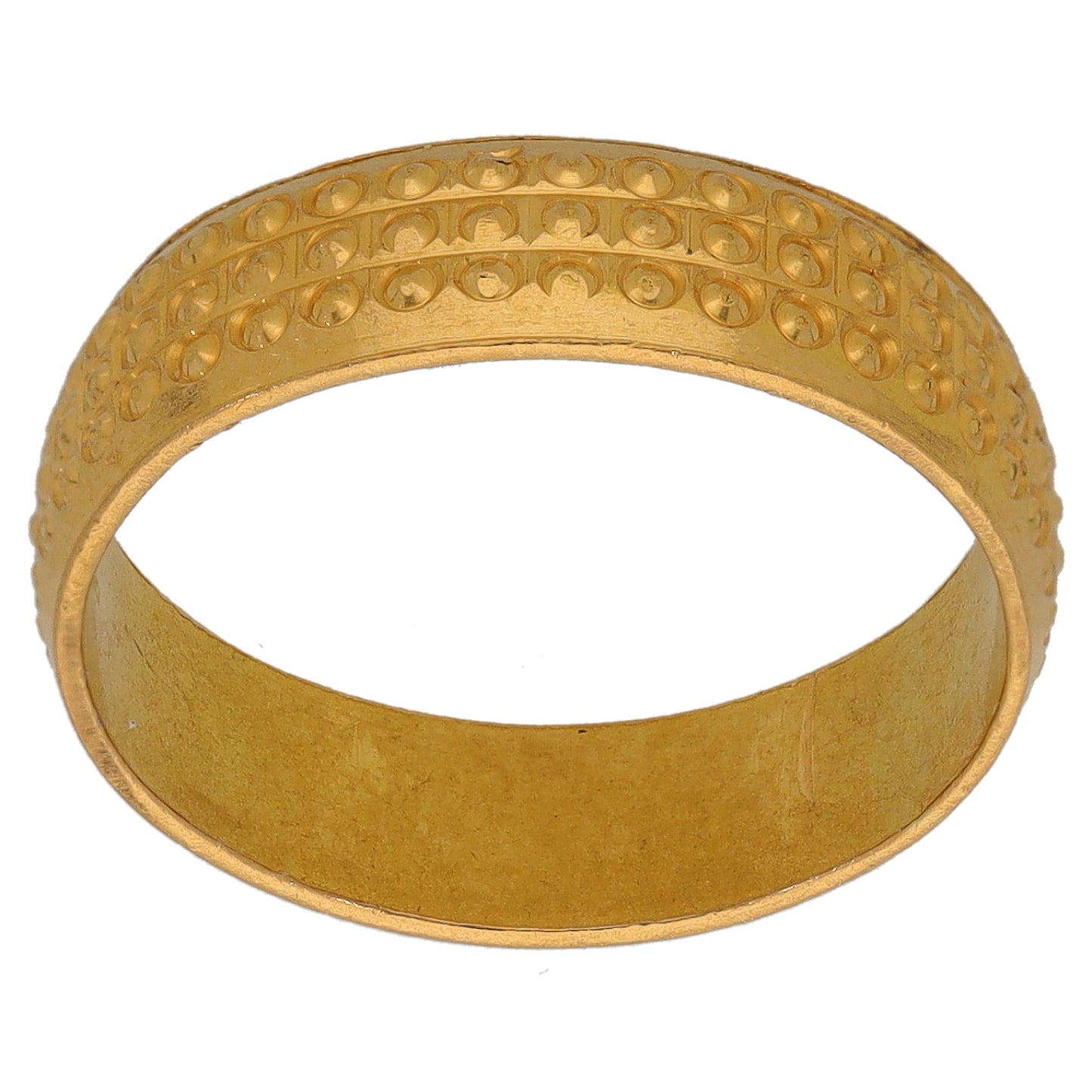 22ct Gold Patterned Wedding Ring Size O