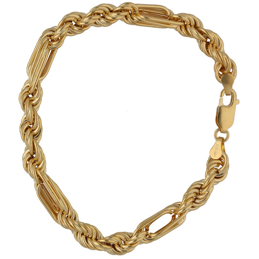 New 9ct Gold Figarope Bracelet