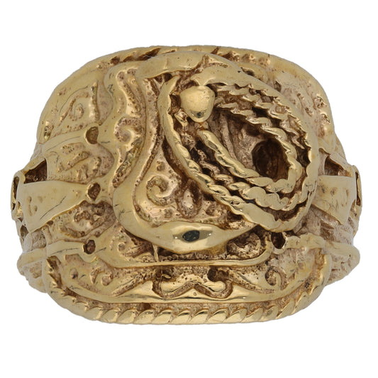 9ct Gold Saddle Ring Size T