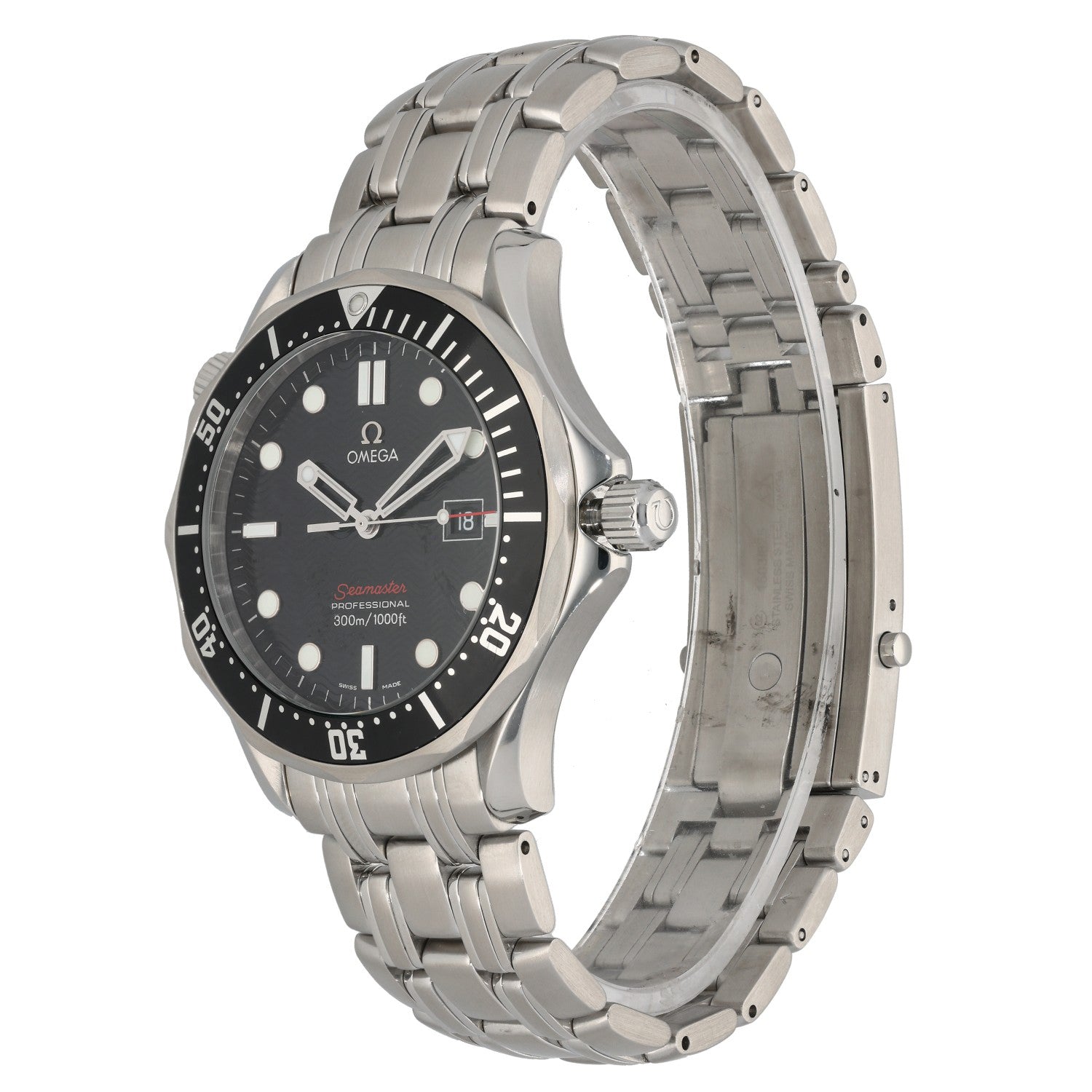 Omega Seamaster 212.30.41.61.01.001, Black Dial, Stainless Steel, Front Angle Image