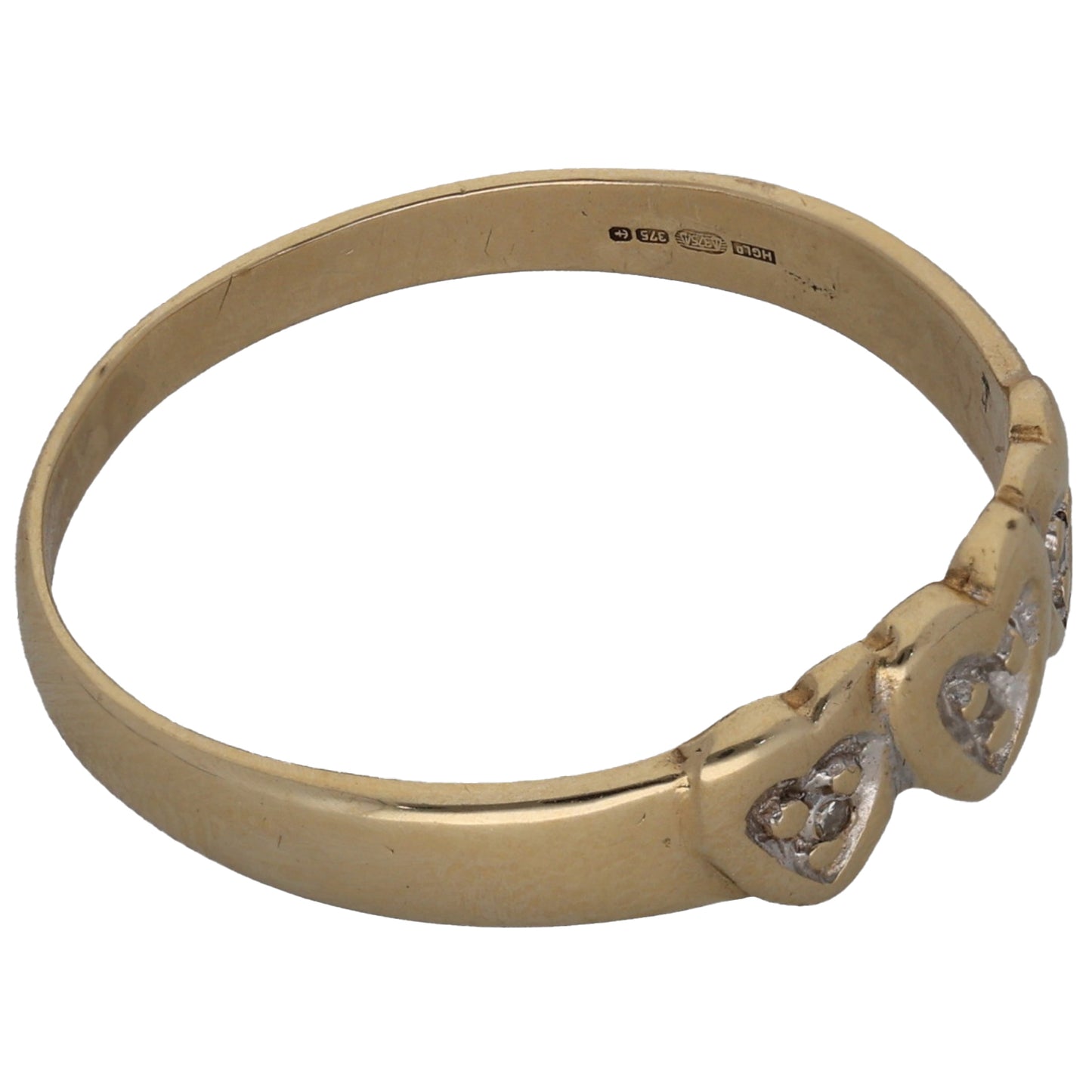 9ct Gold 0.03ct Diamond Cluster Ring Size P