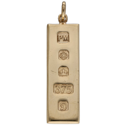 9ct Gold Ingot Pendant