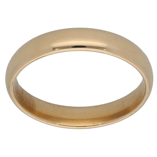 9ct Gold Plain Wedding Ring Size S
