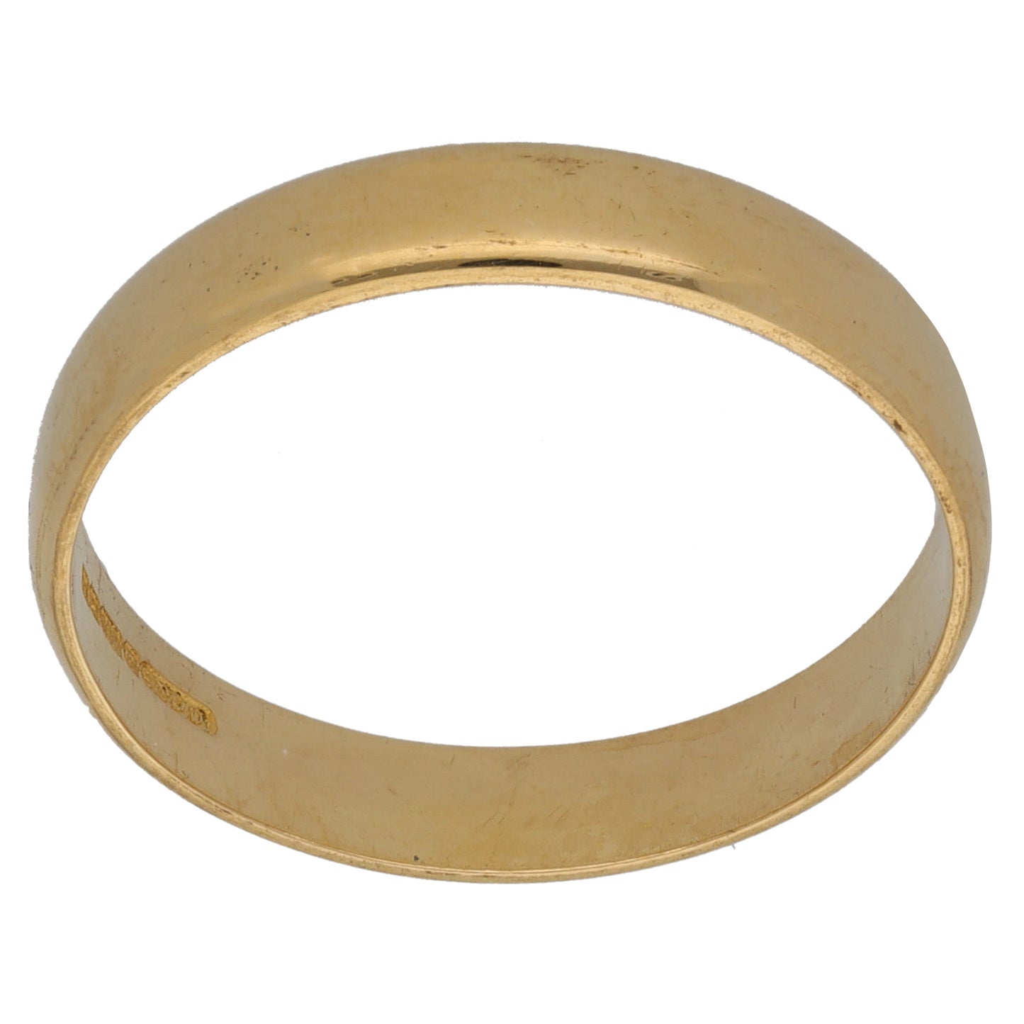 18ct Gold Plain Wedding Ring Size S