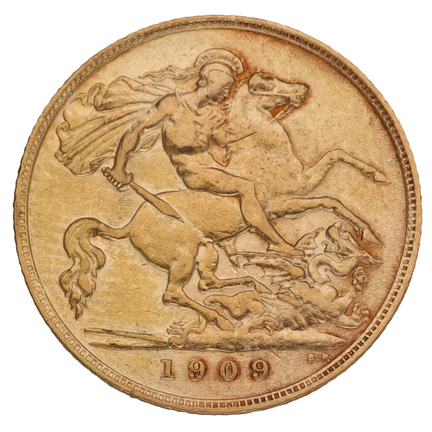 22ct Gold King Edward VII Half Sovereign Coin 1909