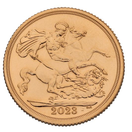 22ct Gold King Charles III Full Sovereign Coin 2023