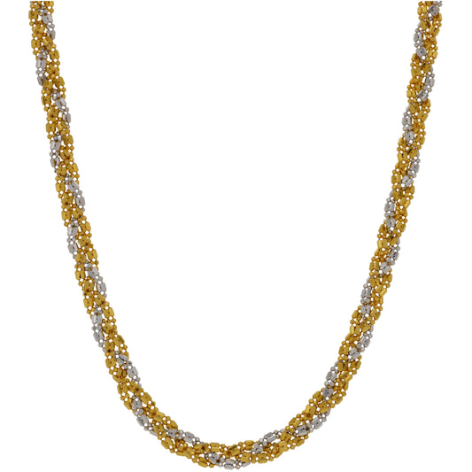 22ct Bicolour Gold Fancy Necklace 22"