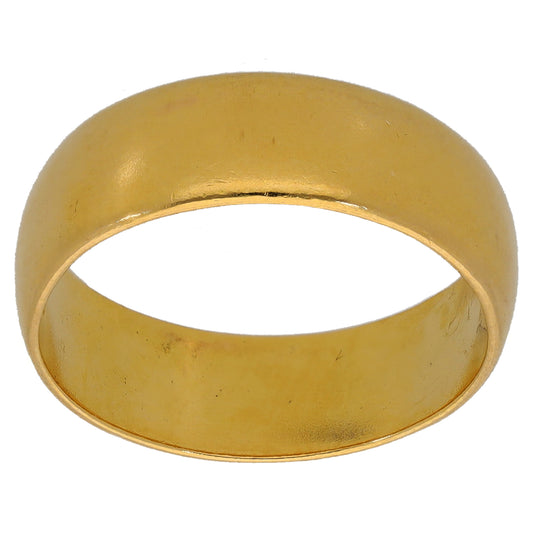 22ct Gold Plain Wedding Ring Size N