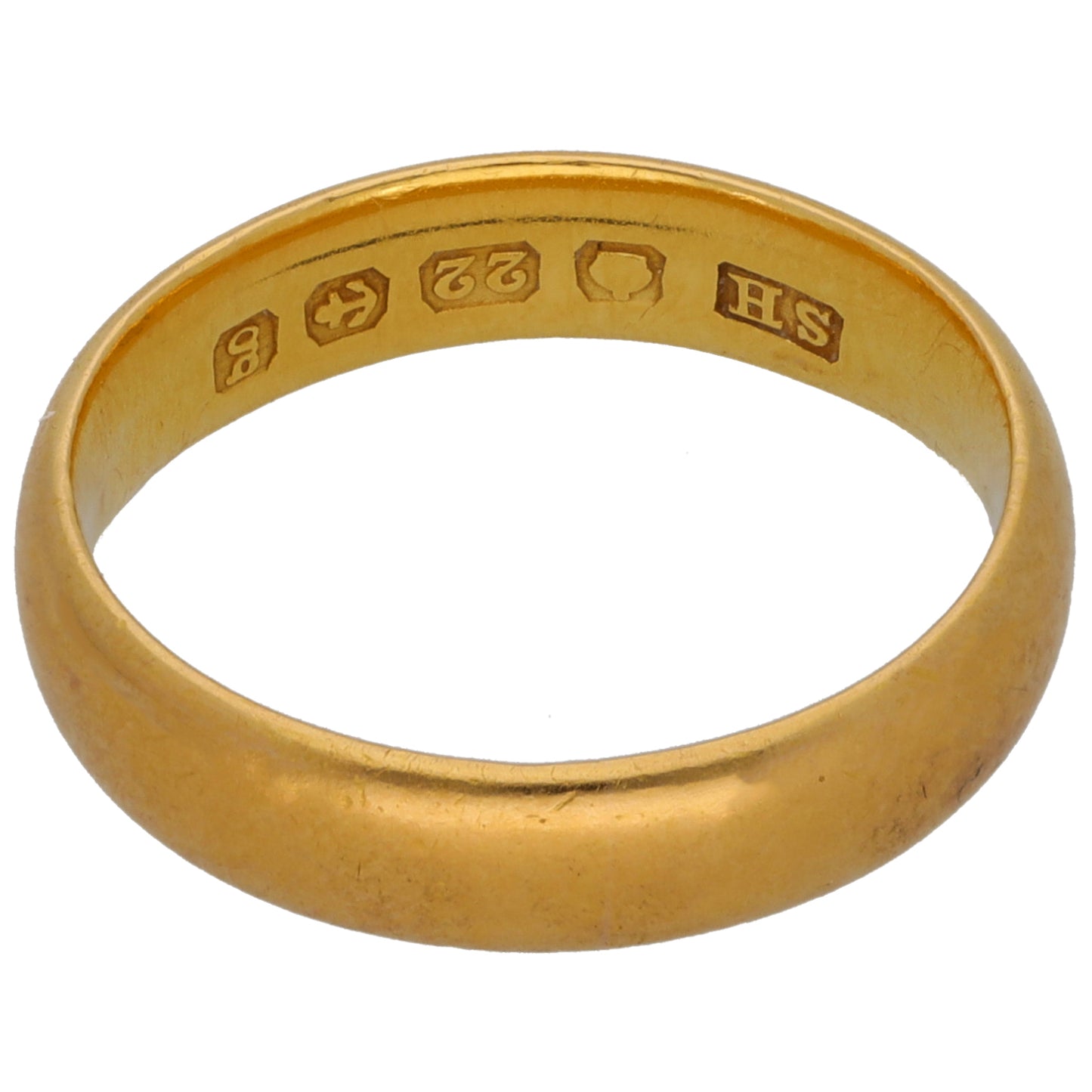 22ct Gold Plain Wedding Ring Size M