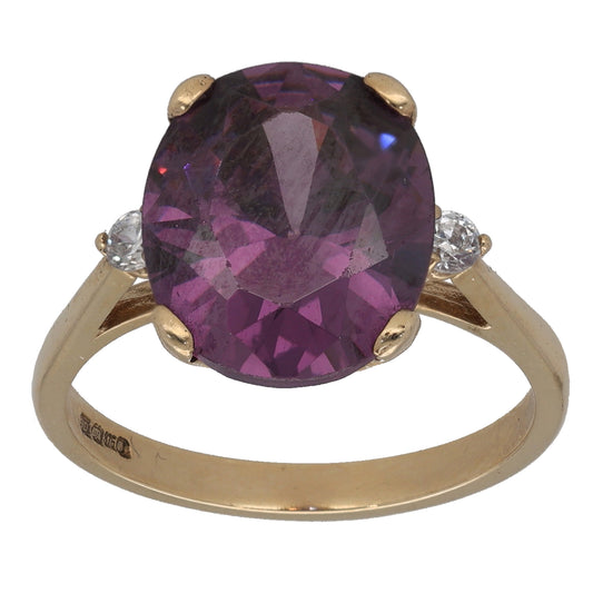 9ct Gold Imitation Dress/Cocktail Ring Size Q