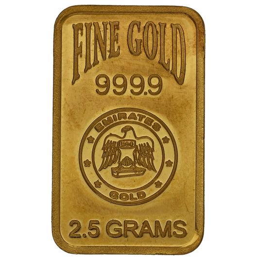 24ct 2.5g Gold Bar