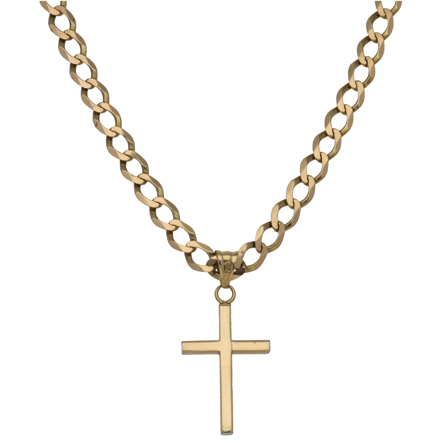 9ct Gold Cross Pendant With Chain