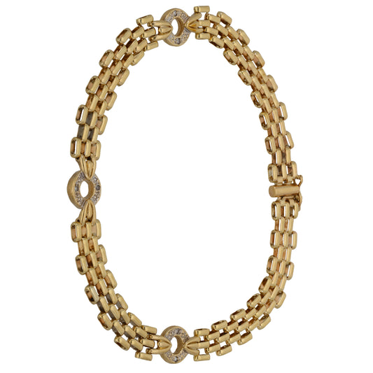 9ct Gold 0.03ct Diamond Fancy Bracelet