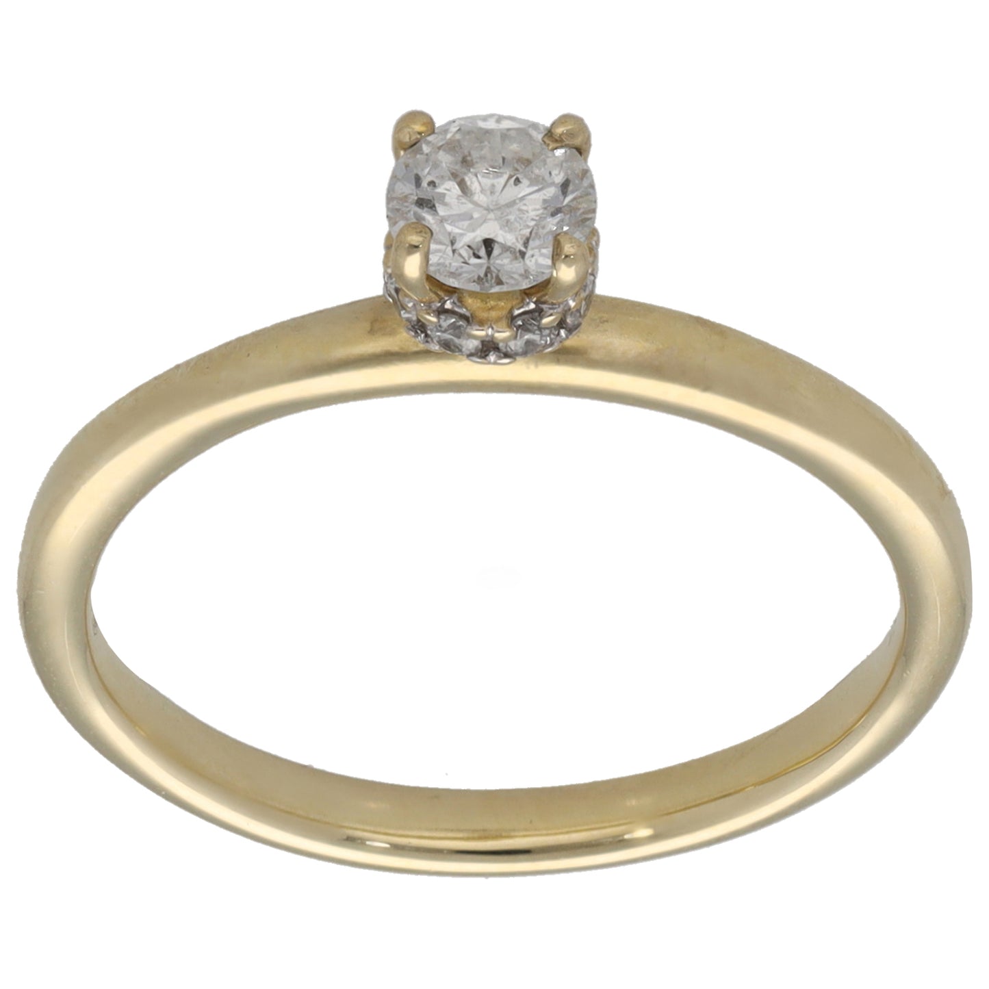 9ct Gold 0.33ct Diamond Cluster Ring Size L