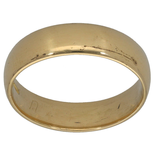 18ct Gold Plain Wedding Ring Size L