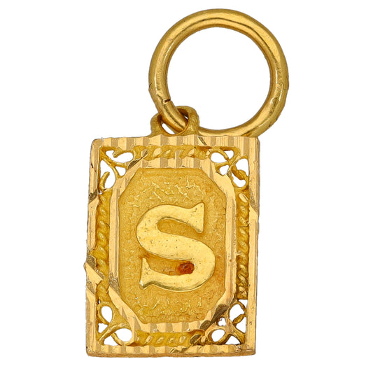 22ct Gold Initial S Pendant