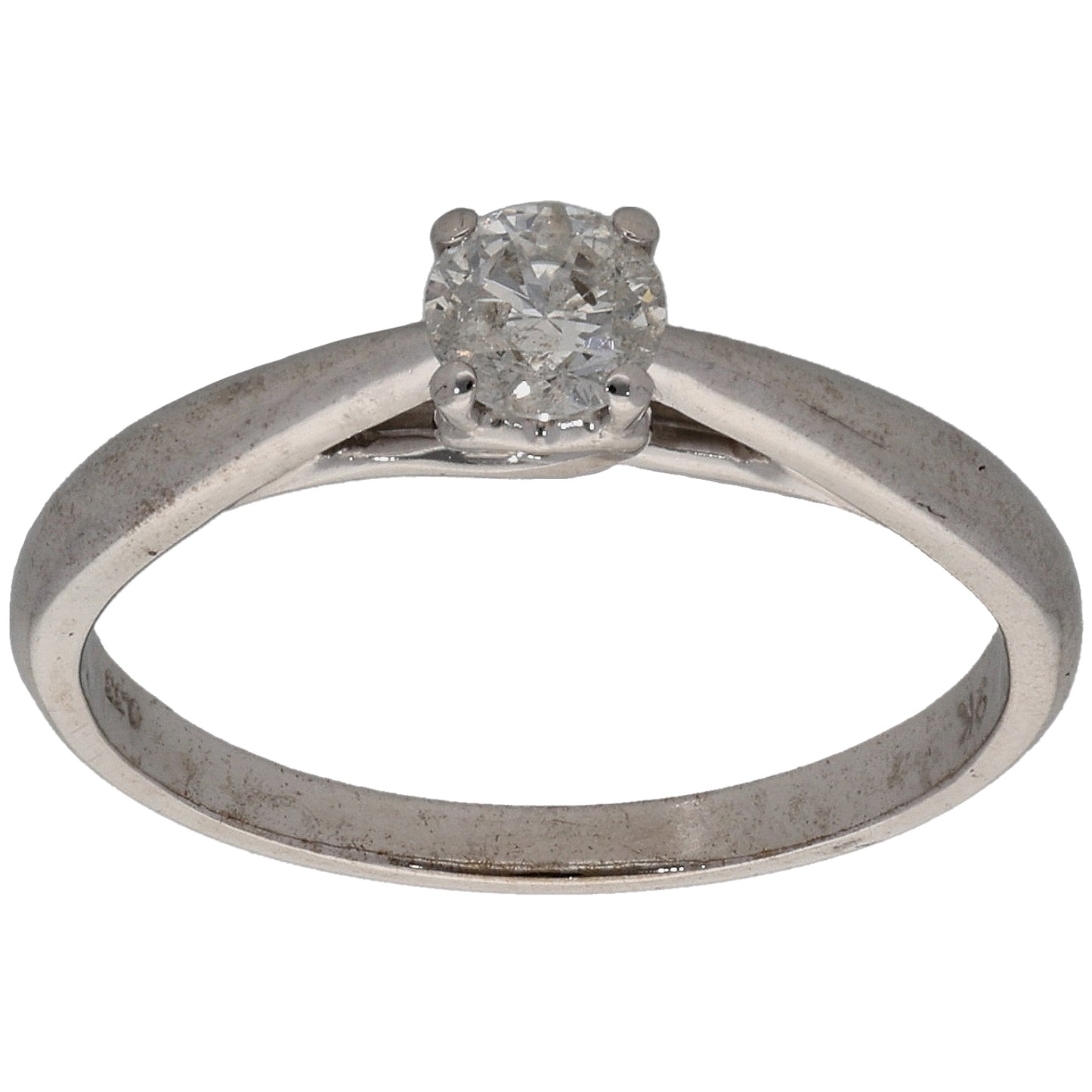 9ct Gold 0.33ct Diamond Solitaire Ring Size N