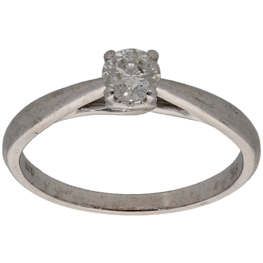 9ct Gold 0.33ct Diamond Solitaire Ring Size N