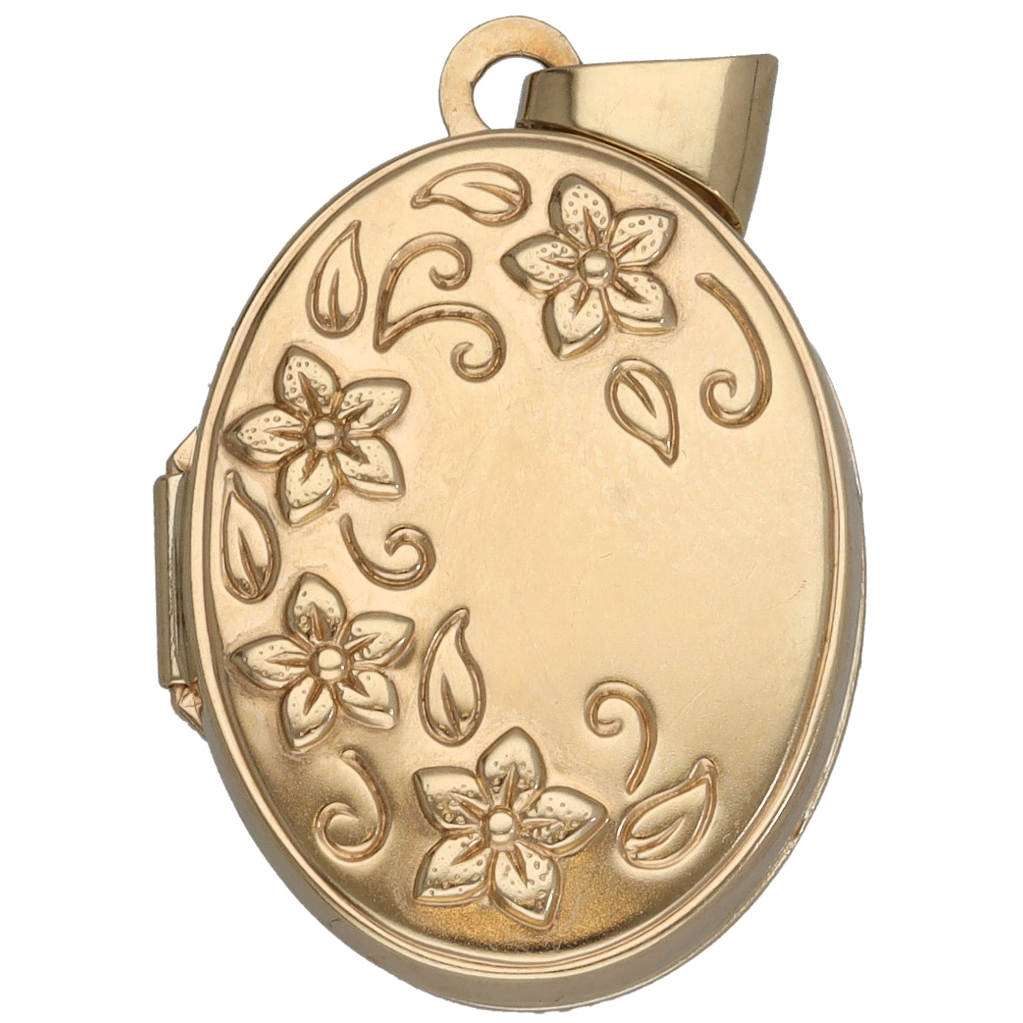 9ct Gold Patterned Locket Pendant