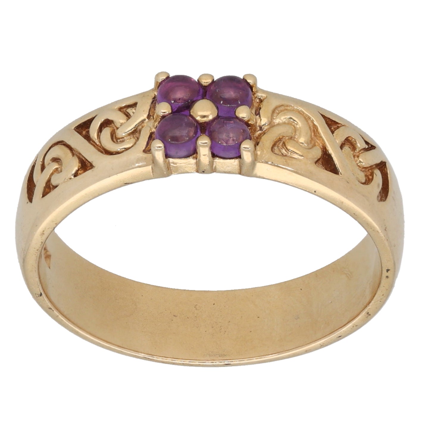 9ct Gold Amethyst Dress/Cocktail Ring Size P