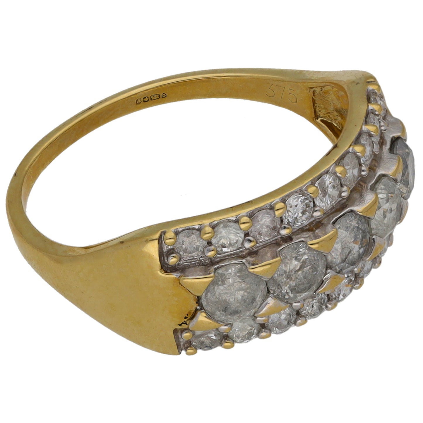 9ct Gold 1.72ct Diamond Alternative Ring Size R