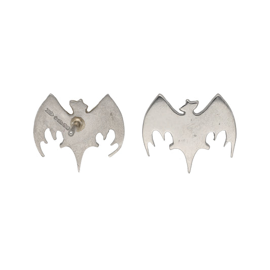 Platinum Bat Earrings