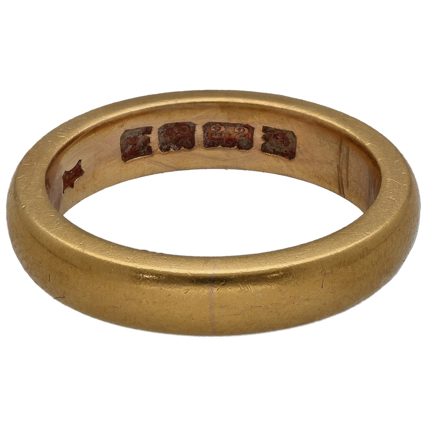 22ct Gold Plain Wedding Ring Size L