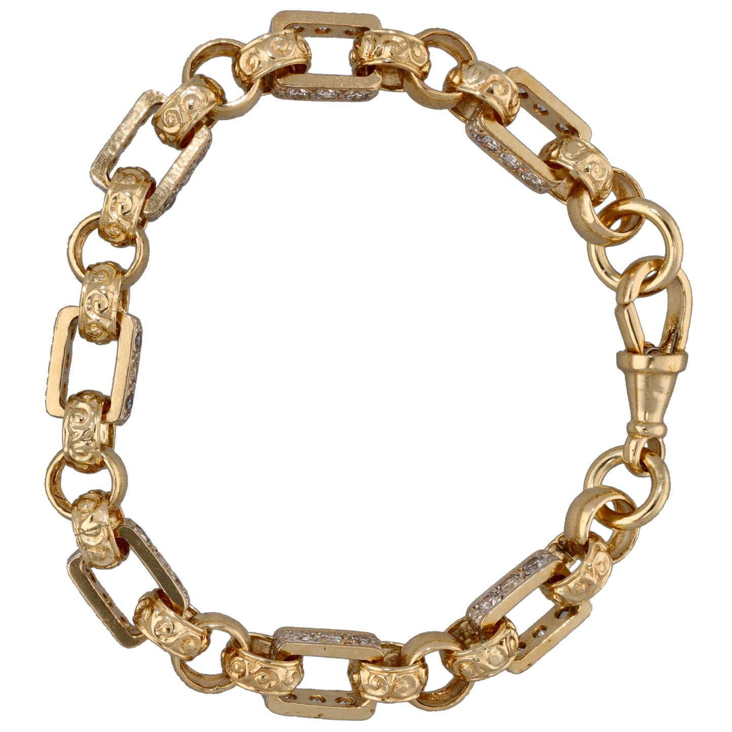 9ct Gold Cubic Zirconia Alternative Bracelet