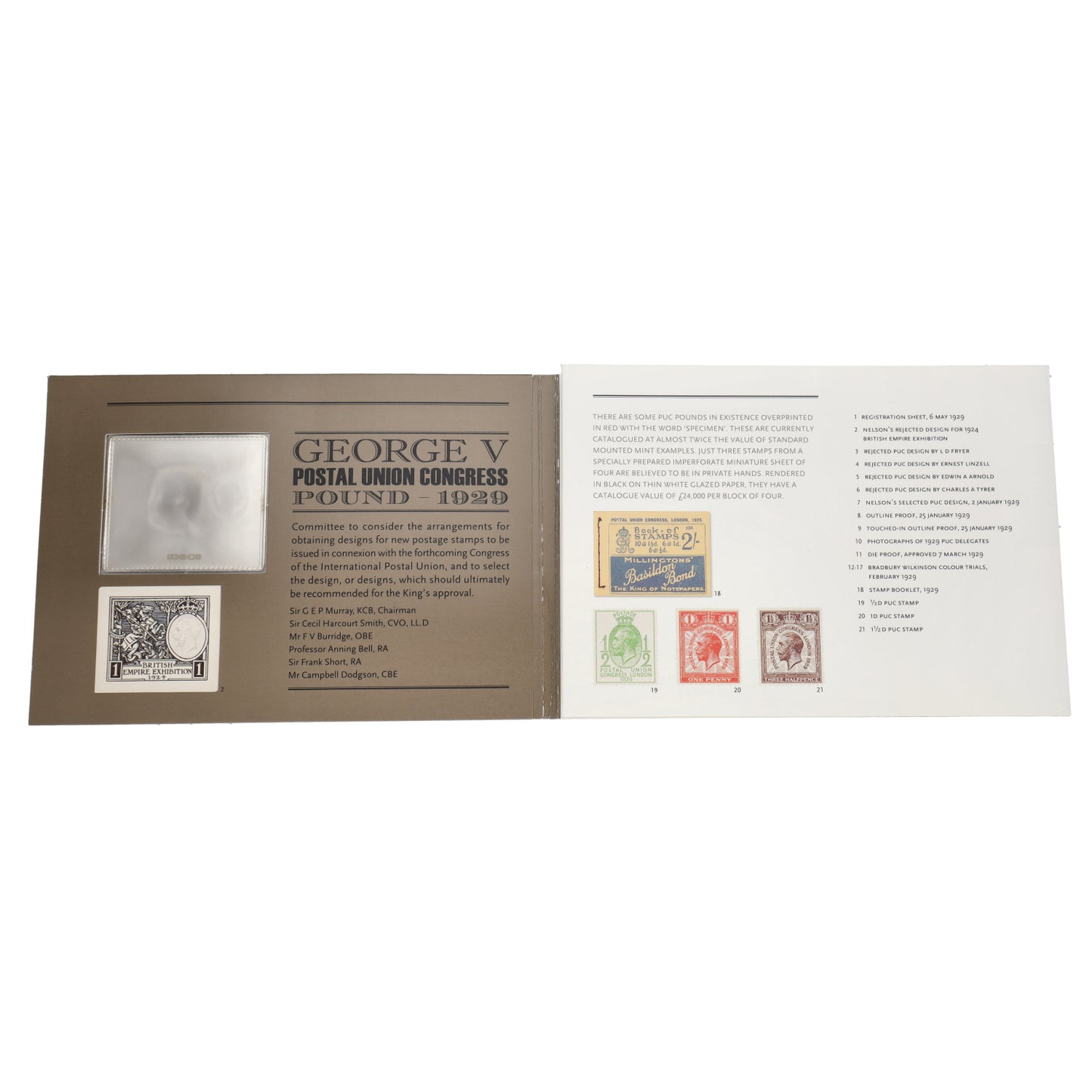 Silver George V Postal Union Congress London Stamp