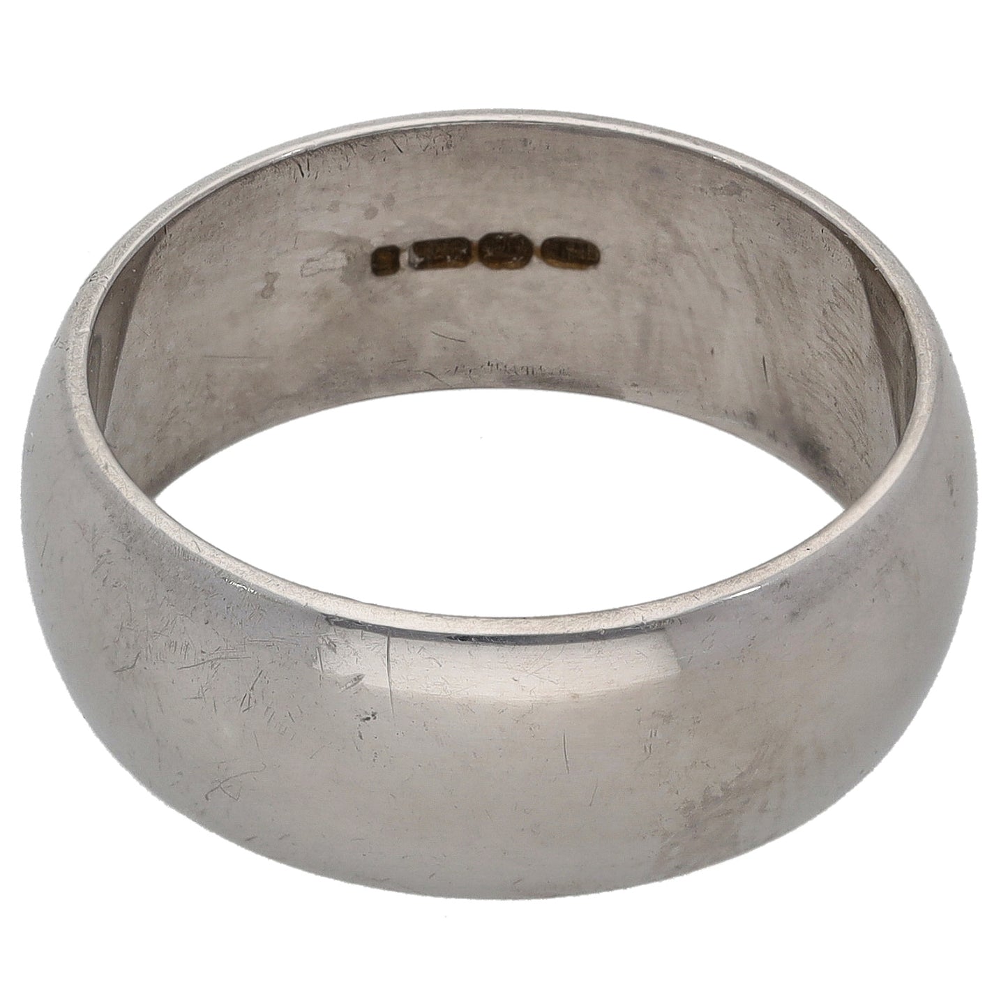 9ct White Gold Plain Wedding Ring Size S