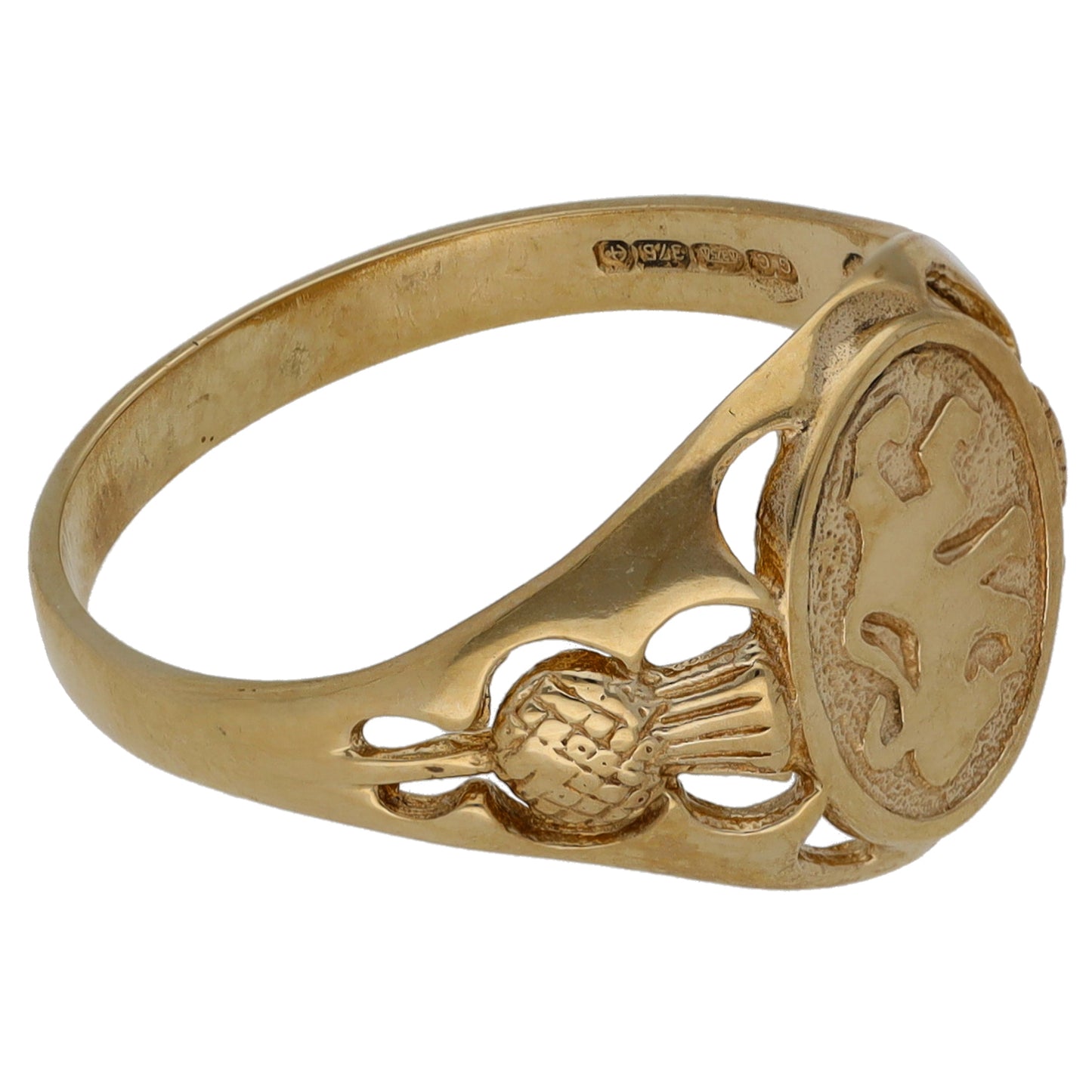 9ct Gold Emblem Ring Size P