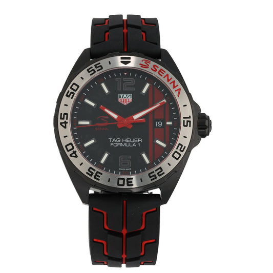 Tag Heuer Formula 1 Ayrton Senna Special Edition WAZ1014, black and red dial, PVD Stainless steel